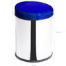 Lixeira Purimax Inox 3 Litros Com Balde Click Reforçado Azul - 3