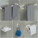 Ver imagem 1 de Kit Acessórios Para Banheiro 5 Peças Cromado Suportes Lavabo