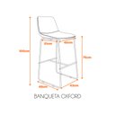 Ver imagem 5 de Kit com 2 Banquetas Oxford Assento em Couro Ecológico e Base Cromada Fratini