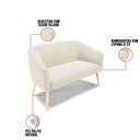 Ver imagem 5 de Kit 01 Namoradeira 02Lug E 02 Poltronas Stella Natural Cinza