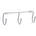 Ver imagem 2 de Cabideiro Multiuso De Parede Com 3 Ganchos Provador Cromado