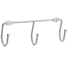 Cabideiro Multiuso De Parede Com 3 Ganchos Provador Cromado - 1