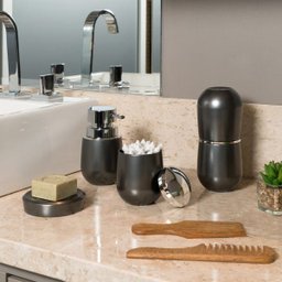 Saboneteira Belly Vintage Sabonete Em Barra Bancada Banheiro Grafite - 4