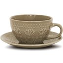 Ver imagem 1 de Xícara Corona Com Pires Chá Café 270ml De Cerâmica Cinza