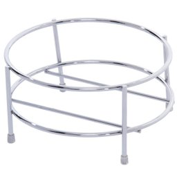 Suporte Para Lixeira Chao Porta Lixeira Aramado Aço Cromado - 1