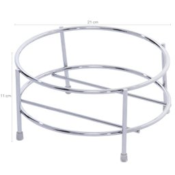 Suporte Para Lixeira Chao Porta Lixeira Aramado Aço Cromado - 2