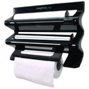 Ver imagem 1 de Porta Rolo Maxroll Cheff Papel Toalha Plástico Filme Alumínio Preto