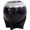 Ver imagem 1 de Cuia Mate Chimarrão Uruguaia Revestida Em Couro Com Tripe