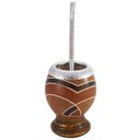 Ver imagem 1 de Conjunto Kit Para Chimarrão Cuia Porongo Bomba Inox Desenho