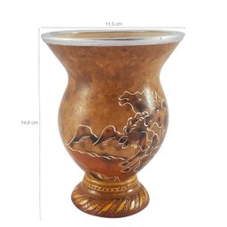 Cuia Para Chimarrão Mate Tererê Porongo Tradicional Desenho Paisagem - 2