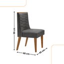 Ver imagem 3 de Mesa de Jantar Liz 120cm Mdf Canto Copo e com 4 Cadeiras Safira