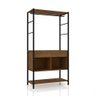 Closet Modular Guarda-Roupa Estilo Industrial Em Aço De Carbono Preto/ Demolição Naos - Larbelle - 4