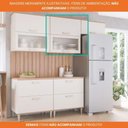 Ver imagem 6 de Armário Aéreo de Cozinha 100%MDF 80cm 2 Portas Basculantes 1 em Vidro Bella MGM Móveis Freijó/