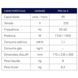 Crepeira Elétrica 6 Cavidades Prk-06 e Progás - 3