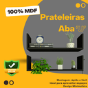 Ver imagem 5 de Par de Prateleiras Aba U P15cm Minimalista Preto Mdf Organizador Banheiro Lavanderia