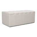 Ver imagem 1 de Recamier Calcadeira Bau 100 Cm Dalia Linho Champagne Artte Champagne