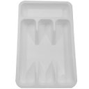 Ver imagem 2 de Porta Separador Quatro Divisor De Talher Organizador Gaveta Branco