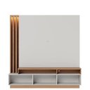 Ver imagem 3 de Estante Home Theater Humaitá com Mesa de Centro Jeri Off White Matte Freijó e Aparador Riviera