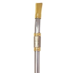 Bomba Para Mate Chimarrão ou Terere 24cm Inox Ouro 18k Pera Cuia - 4