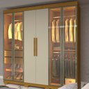 Ver mais imagens de Guarda-Roupa Casal com 6 Portas com 4 Portas Reflecta com Pés com LED 100% MDF Império