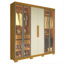Ver imagem 4 de Guarda-Roupa Casal com 6 Portas com 4 Portas Reflecta com Pés com LED 100% MDF Império