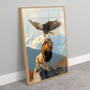 Ver imagem 2 de Quadro Decorativo Águia e o Leão na Montanha Sala Quarto Casa Escritório