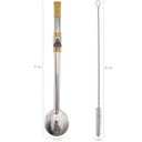 Ver imagem 3 de Bomba Chimarrão Rosca Aço Inox 304 Ouro 18k Pingente Desenho Nossa Senhora Aparecida Azul