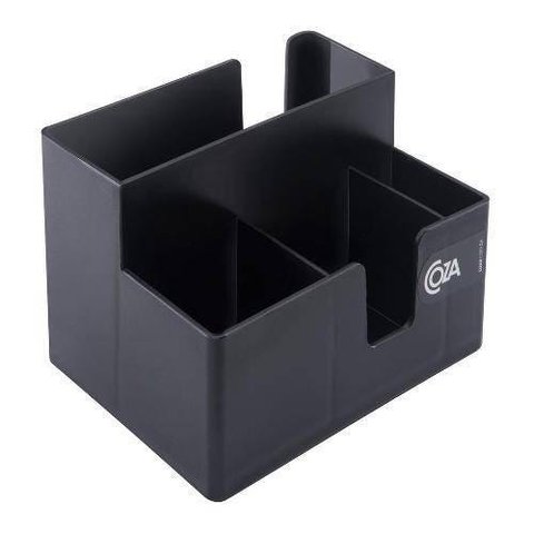 Porta Guardanapos E Saches Preto Coza