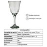 Caixa com 36 taças em vidro para vinho Lírio 250ml Incolor - 5