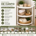 Ver imagem 6 de Prateleira de Canto 3 Andares Cestos Organizadora Banheiro Cozinha Lavanderia Multiuso