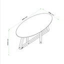 Ver imagem 3 de Mesa de Centro Classic Oval Tebarrot Branco Pés Nature Madeira