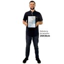 Ver imagem 2 de Quadro Decorativo Abstrato Mármore Azul Suave em Moldura Caixa TaColado Moldura Caixa 3cm Preta sem 