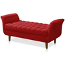 Recamier Calçadeira Decorativo Quarto Closset 150cm Grecia Suede Vermelho - LM DECOR - 1