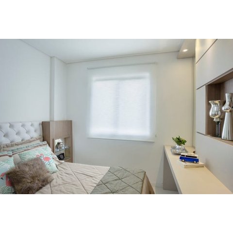 Persiana Rolo (1,60Lar. x 1,50Alt.) Tecido Translucido Branco - Vogaflex