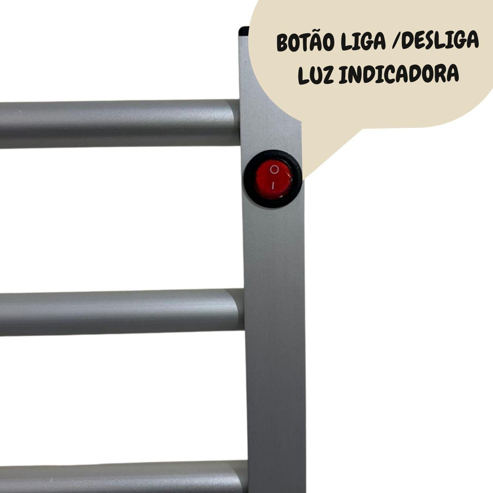 Toalheiro Secador Térmico Toalha Pequeno Parede Branco 127v - 5