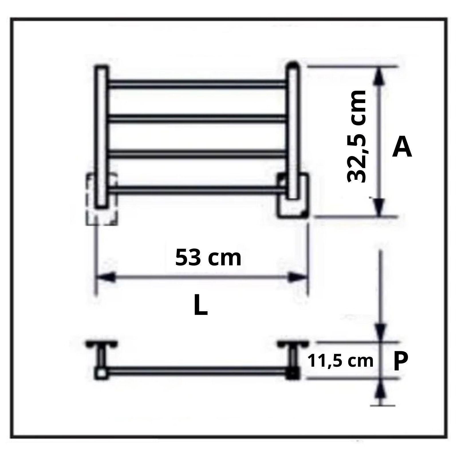 Toalheiro Secador Térmico Toalha Pequeno Parede Branco 127v - 4