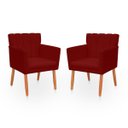 Ver imagem 1 de Kit 2 Poltrona Cadeira para Sala Confortável e Reforçada Carol Suede