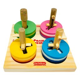 Brinquedo Educativo de Encaixe Passa Círculos Carimbras 4140 - 2