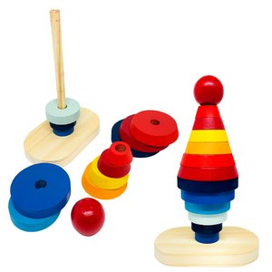 Brinquedo Educativo de Montar Madeira Torre Serial 2135