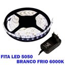 Ver imagem 1 de Fita Led 5050 Branco Frio Rolo 5m com Fonte 12v 5a