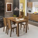 Ver imagem 1 de Conjunto de Mesa com 4 Cadeiras Rosie Madesa