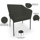Ver imagem 4 de Cadeira para Sala de Jantar Estar Living Olívia L02 Linho Verde Musgo - Lyam Decor