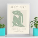 Ver imagem 2 de Quadro Arte Matisse Mulher Verde Suave 33x24cm:moldura Preta