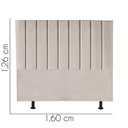Ver imagem 2 de Cabeceira Estofada Queen 160cm Carla Ii Suede Bege - D a Decor