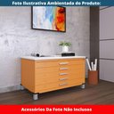 Ver imagem 2 de Mapoteca 5 Gavetas Pandin 120 Cm (larg) Inmetro Tampo Mdp Branco Estrutura e Gavetas em Aço Laranja