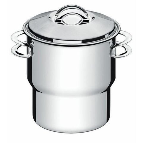 Cuscuzeira Tramontina Solar em Aço Inox com Tampa e Alças 14 Cm 2,2 L