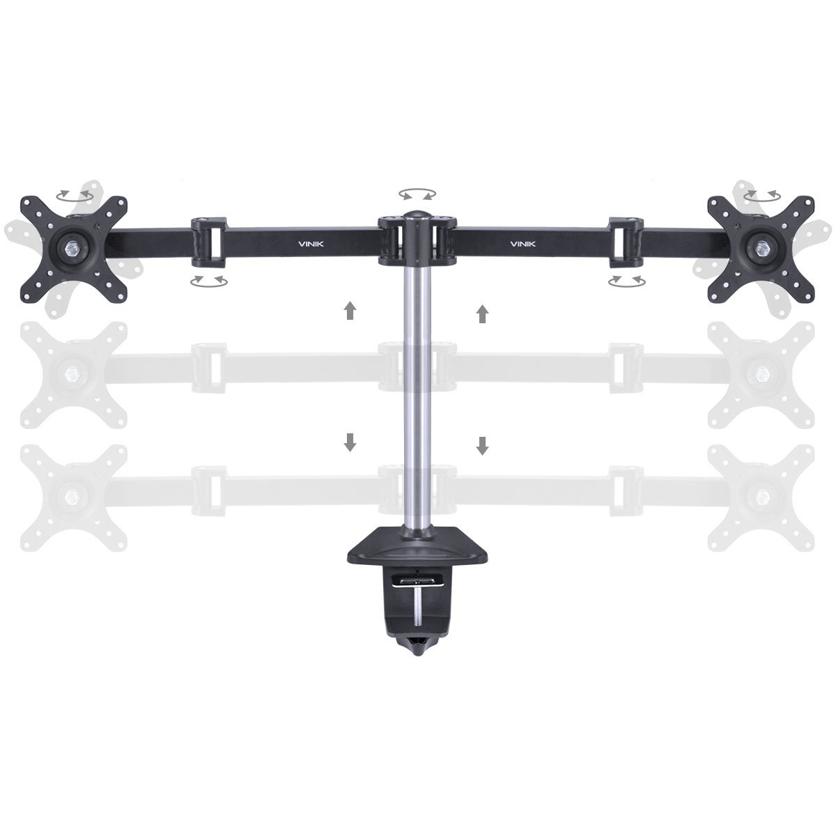Suporte Para 2 Monitores 13 - 30" Vesa 100x100 - S2m310d - 4