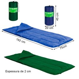 Kit 4 Saco de Dormir Solteiro Camping C/ Bolsa Transporte 192x75cm 8161 - 2