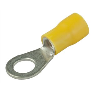 Terminal Olhal Rv3.5-5 Amarelo Pré Isolado 4mm - 6mm 100pçs