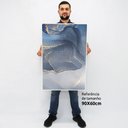 Ver imagem 2 de Quadro Decorativo em Canvas Abstrato Mármore TaColado Moldura Flutuante 4,5cm Preta 90 x 60cm